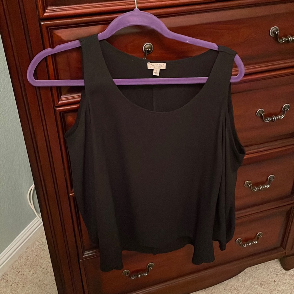Off shoulder black blouse